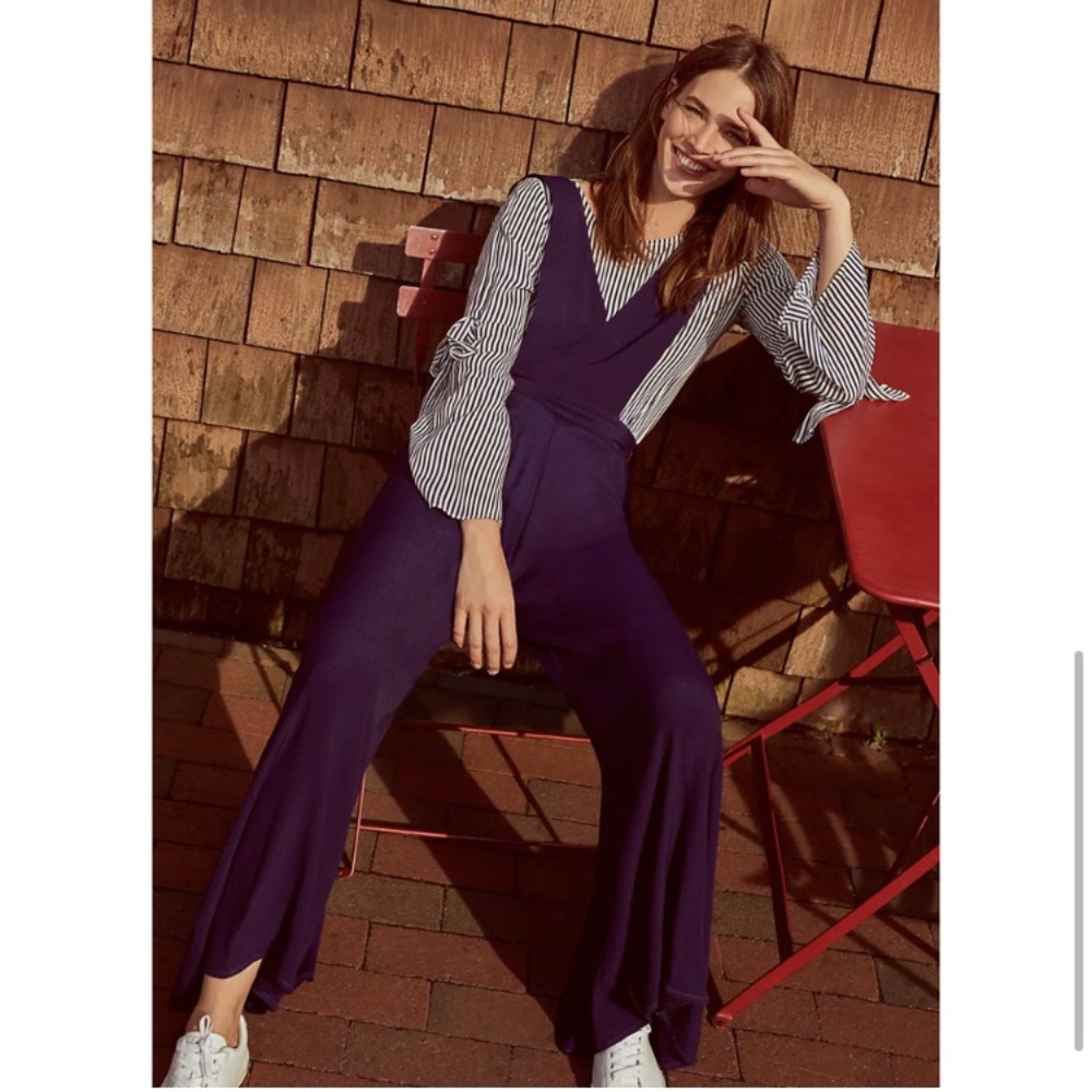 Anthropologie Maeve Souxanne Wide Leg Apron Jumpsuit Overalls - Picture 3 of 15